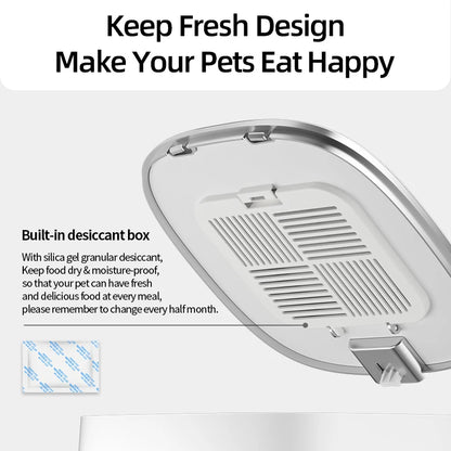 ROJECO Dispenser smart pentru hrana animale de companie cu WiFi pt control de pe telefon