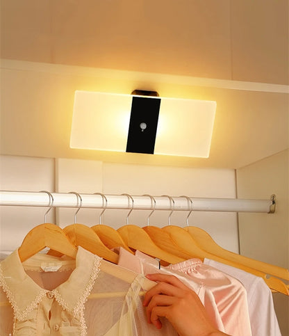 Lampă de perete cu LED fără fir cu senzor de mișcare, reîncărcabilă prin USB, acrilic, noptieră, scară, decor dormitor, accesoriu de iluminat de perete de interior