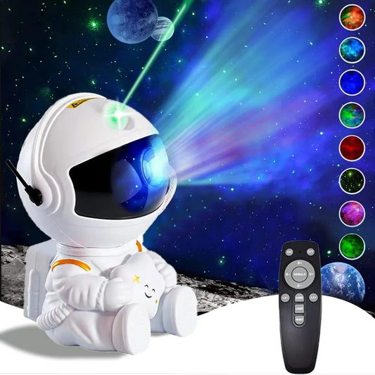 Proiector cu stele Galaxy Lumină de noapte Astronaut Proiector spațial Nebuloasă înstelată Lampă LED de tavan pentru dormitor Casă decorativă cadou pentru copii