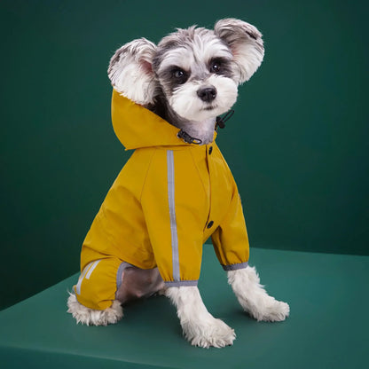 Îmbrăcăminte impermeabilă pentru animale de companie Pelerină de ploaie pentru câini din PU cu glugă pentru câini mici, mijlocii, pisici, jachetă pentru chihuahua, hanorac, pudel, pug, salopetă