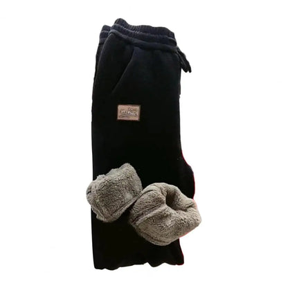 Pantaloni de trening pentru femei Căptușiți cu polar Pantaloni de trening pentru femei cu talie înaltă, cu șnur Pantaloni comozi cu buzunare pentru toamna iarnă