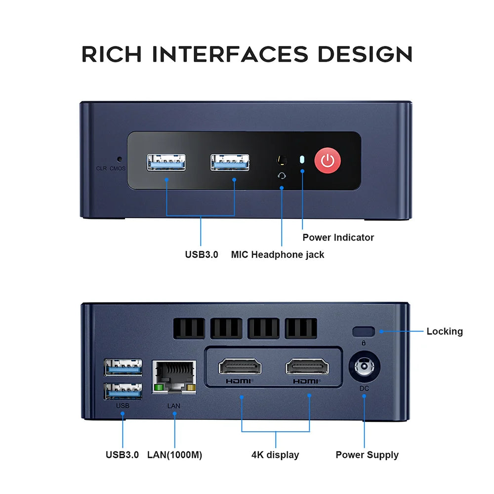 Beelink Mini S13 Intel Twin Lake N150 S12 Pro N100 Mini S N5095 Mini PC N95 8GB 128GB SSD Desktop Gaming Computer VS GMKtec G3