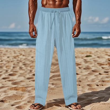 Pantaloni pentru Barbati - Material subtire si foarte comod - Design casual - Talie inalta