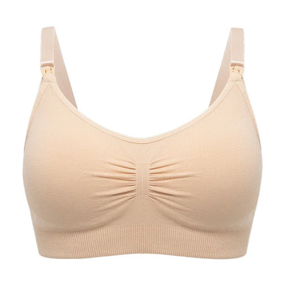 Sutien pentru alăptare - Sutien de maternitate dintr-o bucată - Sutien confortabil fără căptușire Respirabil