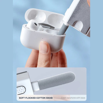 Kit de curățare 8 în 1 pentru curățarea tastaturii computerului, perie, căști, stilou de curățare pentru căști, telefoane iPad, instrumente de curățare, extractor de tastaturi
