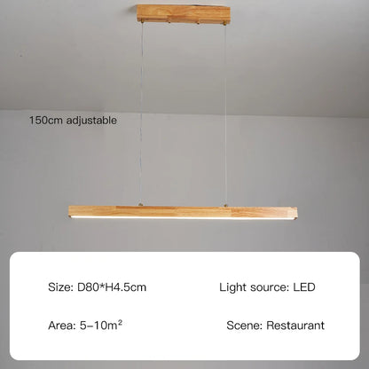 Candelabru suspendat model lemn -  minimalist - Iluminat Led
