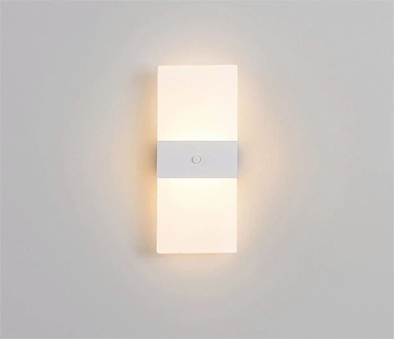 Lampă de perete cu LED fără fir cu senzor de mișcare, reîncărcabilă prin USB, acrilic, noptieră, scară, decor dormitor, accesoriu de iluminat de perete de interior