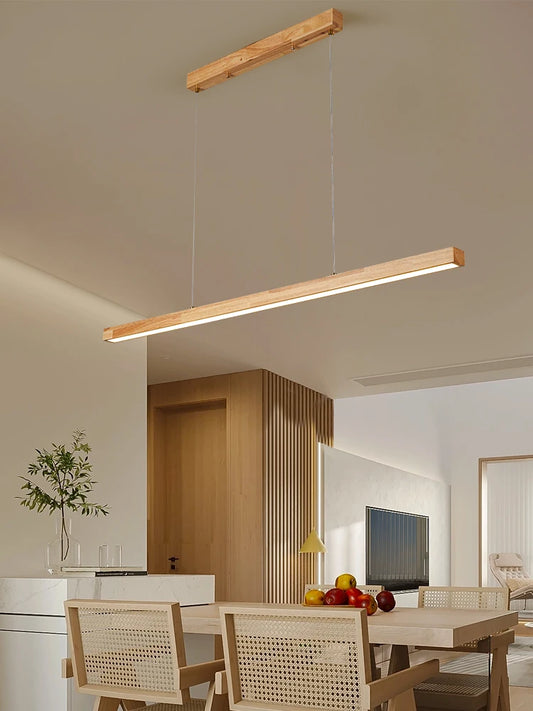 Candelabru suspendat model lemn -  minimalist - Iluminat Led