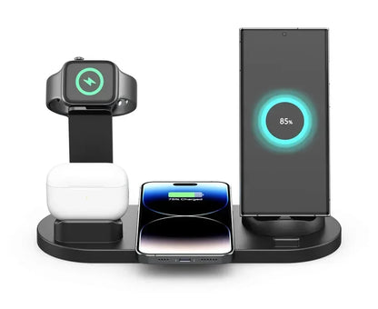 100W 7 în 1 suport încărcător Wireless Fast Charge pentru iPhone 15 14 13 12 11 XR Apple Watch Airpods Pro iWatch 9 8 7