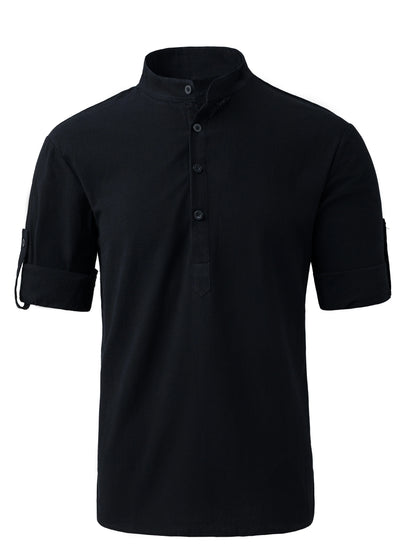 Top casual din bumbac - Barbati - Guler tunica