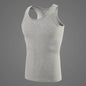 Vestă pentru bărbați din bumbac 100%, camisolă de antrenament pentru fitness și sport, tricou alb de vară, fără mâneci