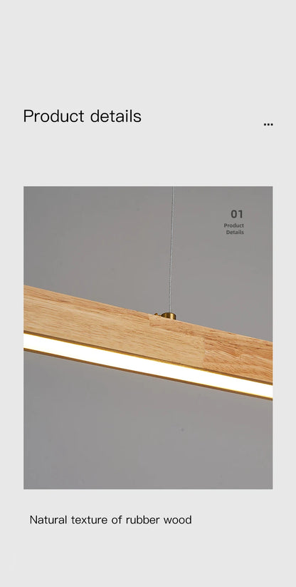 Candelabru suspendat model lemn -  minimalist - Iluminat Led