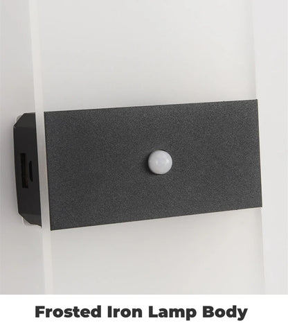 Lampă de perete cu LED fără fir cu senzor de mișcare, reîncărcabilă prin USB, acrilic, noptieră, scară, decor dormitor, accesoriu de iluminat de perete de interior