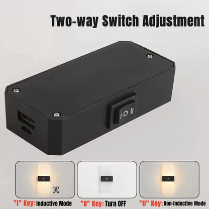Lampă de perete cu LED fără fir cu senzor de mișcare, reîncărcabilă prin USB, acrilic, noptieră, scară, decor dormitor, accesoriu de iluminat de perete de interior