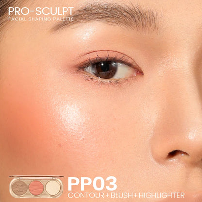 Paleta de conturare facială 3-în-1 FOCALLURE Pro-Sculpt