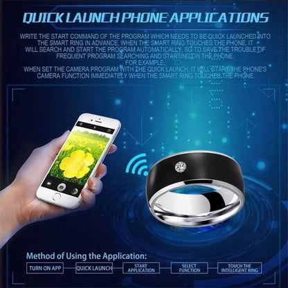 Inel inteligent cu conectare la telefon - NFC Smart Finger Ring Intelligent Wear Connect Android Phone Equipment Rings Fashion