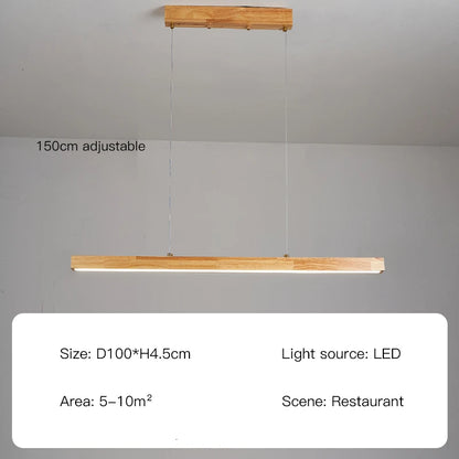 Candelabru suspendat model lemn -  minimalist - Iluminat Led