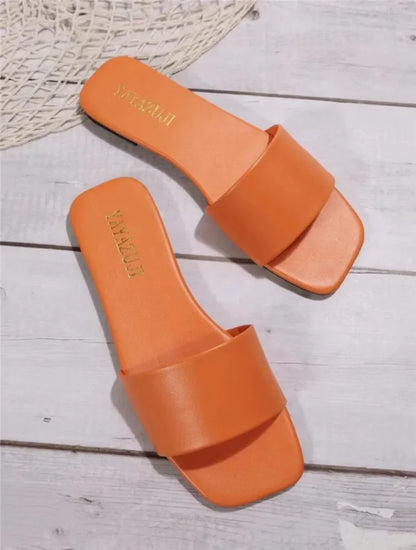 Pantofi plati de dama - Tip Slapi - Diferite culori - Perfecti pentru tinute lejere, casual, chiar si pentru plaja