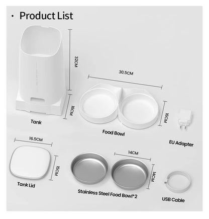 ROJECO Dispenser smart pentru hrana animale de companie cu WiFi pt control de pe telefon