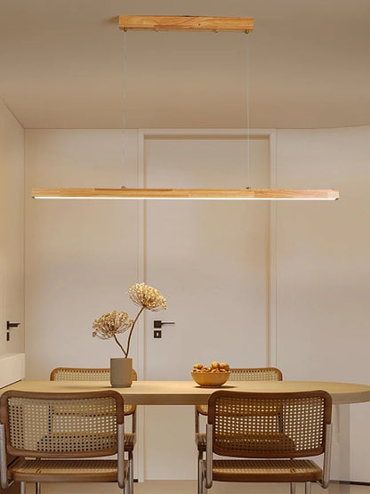 Candelabru suspendat model lemn -  minimalist - Iluminat Led
