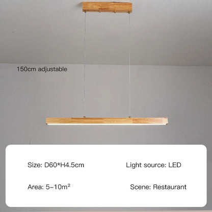 Candelabru suspendat model lemn -  minimalist - Iluminat Led