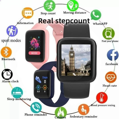 Smart Watch - Ceas inteligent reîncărcabil B37 Real Step Count Ceas fitness nou pentru bărbați și femei Conexiune telefonică Compatibilitate perfectă
