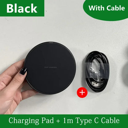 Wireless Charger Mobile Phone Chargers Pad Stand For iPhone 15 14 13 12 11 Pro Max 8 Samsung Xiaomi Fast Charging Dock Station