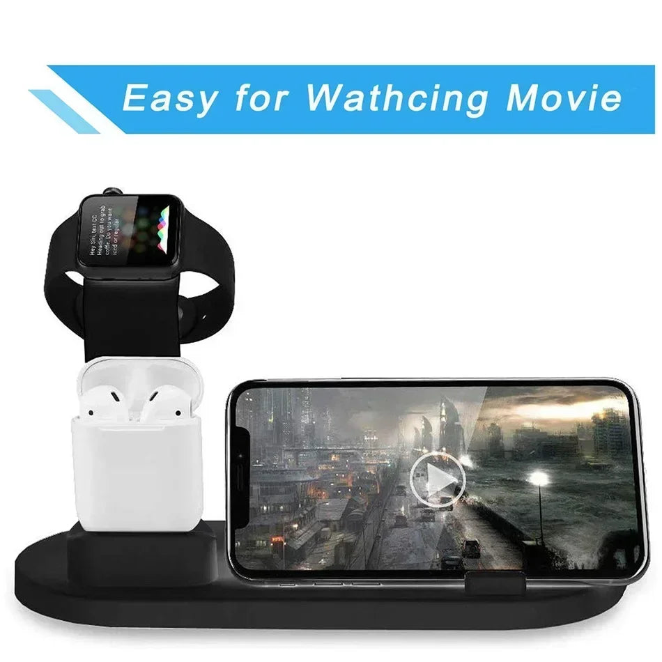 100W 7 în 1 suport încărcător Wireless Fast Charge pentru iPhone 15 14 13 12 11 XR Apple Watch Airpods Pro iWatch 9 8 7