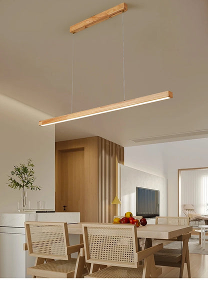 Candelabru suspendat model lemn -  minimalist - Iluminat Led