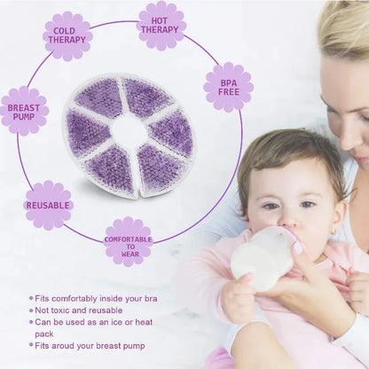 Tampoane cu gel pentru alăptare - calde și reci - Elemente esențiale pentru alăptare și recuperare postpartum - Tampoane de terapie pentru sâni pentru ameliorarea durerii