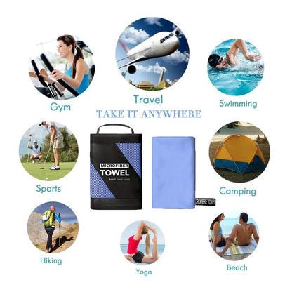 1-buc Prosop din microfibră cu uscare rapidă Prosop de călătorie moale ultra compact pentru camping, sală de sport, plajă, înot, yoga