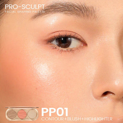 Paleta de conturare facială 3-în-1 FOCALLURE Pro-Sculpt