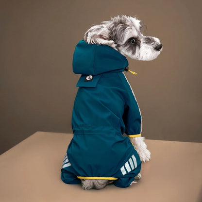 Îmbrăcăminte impermeabilă pentru animale de companie Pelerină de ploaie pentru câini din PU cu glugă pentru câini mici, mijlocii, pisici, jachetă pentru chihuahua, hanorac, pudel, pug, salopetă
