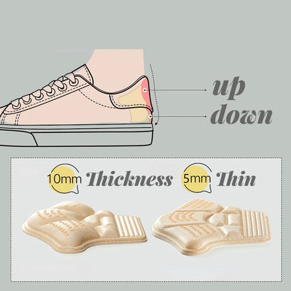 Heel Stickers Heel Protectors Sneaker Shrinking Size Insoles Anti-wear Feet Shoe Pads Adjust Size High Heel Cushion Inserts