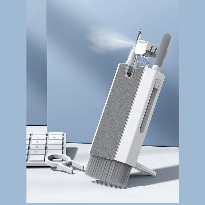 Kit de curățare 8 în 1 pentru curățarea tastaturii computerului, perie, căști, stilou de curățare pentru căști, telefoane iPad, instrumente de curățare, extractor de tastaturi