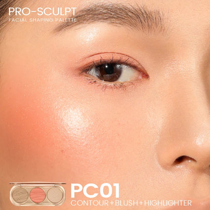 Paleta de conturare facială 3-în-1 FOCALLURE Pro-Sculpt