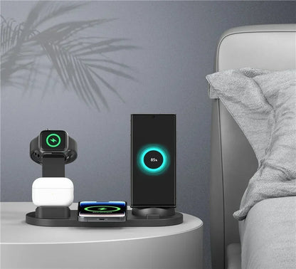 100W 7 în 1 suport încărcător Wireless Fast Charge pentru iPhone 15 14 13 12 11 XR Apple Watch Airpods Pro iWatch 9 8 7
