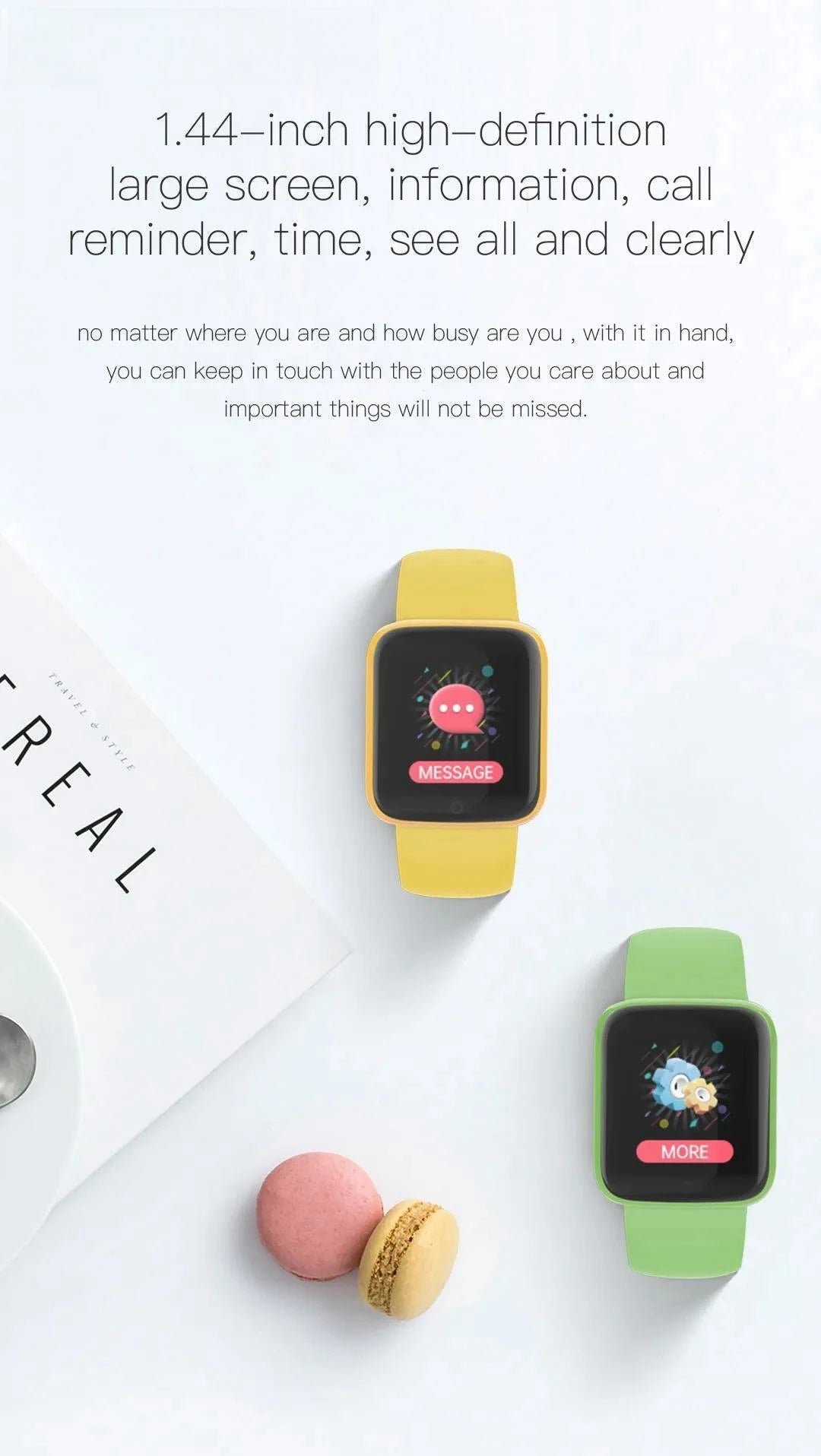 Smart Watch - Ceas inteligent reîncărcabil B37 Real Step Count Ceas fitness nou pentru bărbați și femei Conexiune telefonică Compatibilitate perfectă