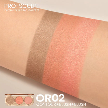 Paleta de conturare facială 3-în-1 FOCALLURE Pro-Sculpt