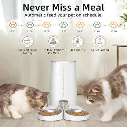ROJECO Dispenser smart pentru hrana animale de companie cu WiFi pt control de pe telefon