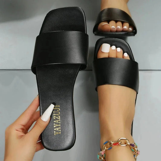 Pantofi plati de dama - Tip Slapi - Diferite culori - Perfecti pentru tinute lejere, casual, chiar si pentru plaja
