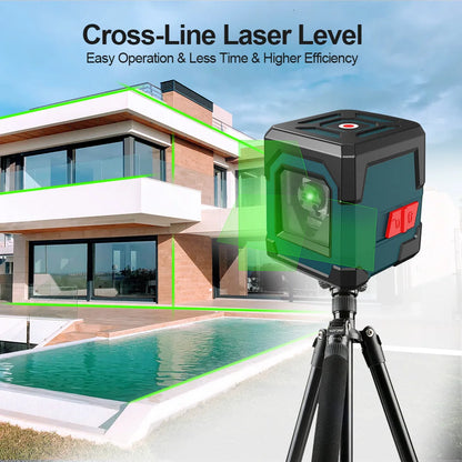 Nivela cu laser Hanmatek, nivelare automată pe 2 linii, linii verticale și orizontale, fascicul verde roșu, laser, linie transversală orizontală
