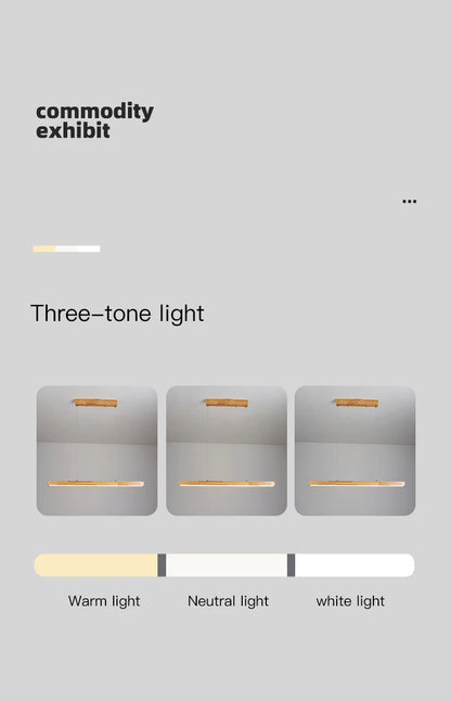 Candelabru suspendat model lemn -  minimalist - Iluminat Led