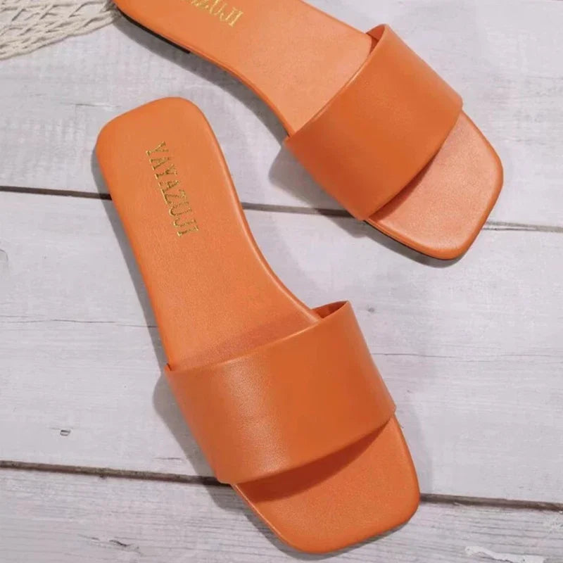 Pantofi plati de dama - Tip Slapi - Diferite culori - Perfecti pentru tinute lejere, casual, chiar si pentru plaja