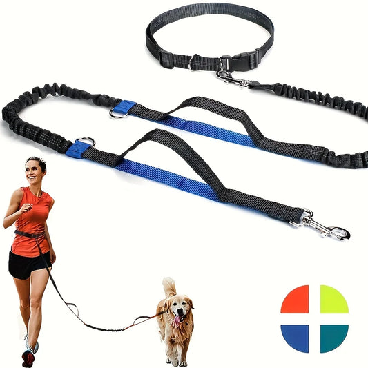 Lesă de alergare pentru câini - Mâinile libere - Jogging - Accesorii pentru câini Lesă pentru câini mari Coardă de tracțiune Accesorii pentru câini de companie
