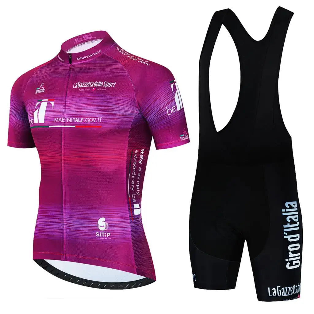 Giro D'ITALIA Pro Team Tricou pentru ciclism de vară sau Set Tricou Mtb cu mânecă scurtă Ciclismo Maillot Îmbrăcăminte pentru bărbați Ciclism