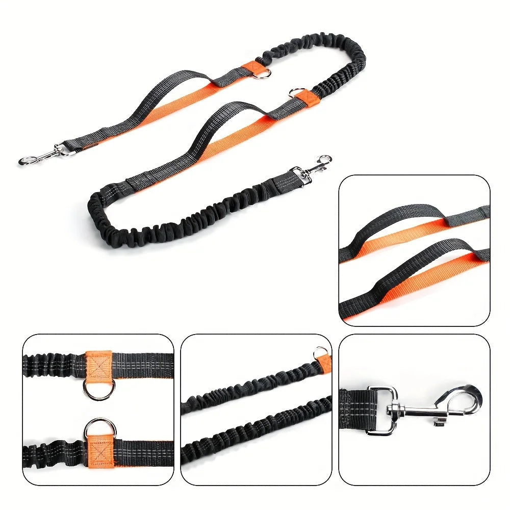 Lesă de alergare pentru câini - Mâinile libere - Jogging - Accesorii pentru câini Lesă pentru câini mari Coardă de tracțiune Accesorii pentru câini de companie
