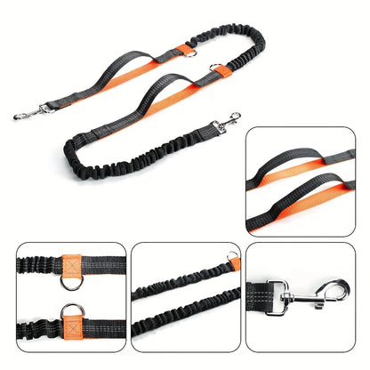 Lesă de alergare pentru câini - Mâinile libere - Jogging - Accesorii pentru câini Lesă pentru câini mari Coardă de tracțiune Accesorii pentru câini de companie