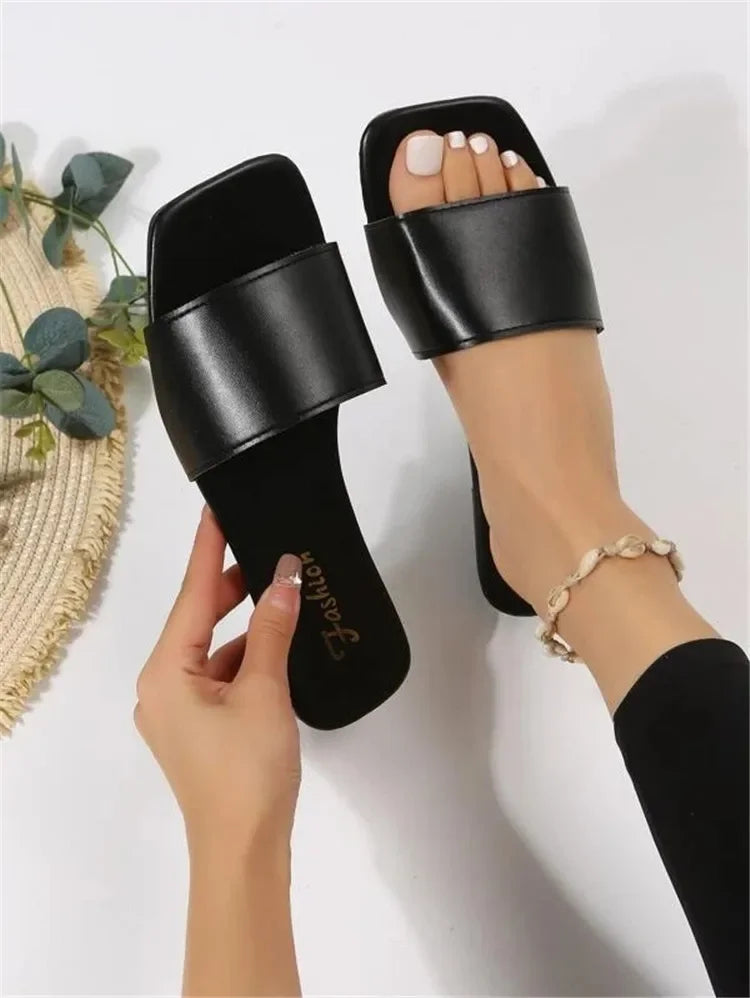 Pantofi plati de dama - Tip Slapi - Diferite culori - Perfecti pentru tinute lejere, casual, chiar si pentru plaja
