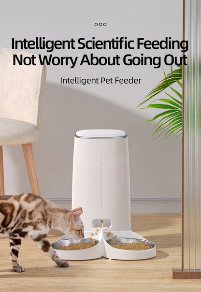 ROJECO Dispenser smart pentru hrana animale de companie cu WiFi pt control de pe telefon